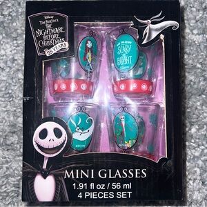 Nightmare before Christmas 25 years  4 piece Shot glasses NIB